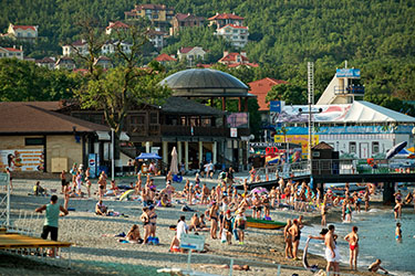 Набережная и пляж Кабардинки, Геленджик